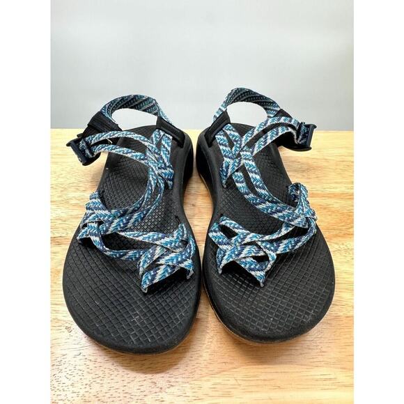 CHACO Z/Cloud X2 J107232 Womens US 7 Strappy Shoes Navy Blue Casual Thong Sandal - Picture 4 of 6